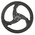 Schmitt Marine Folletto 14.2in Wheel - Black Polyurethane - 3/4in Tapered Shaft w/Black Center Cap PU021104-R